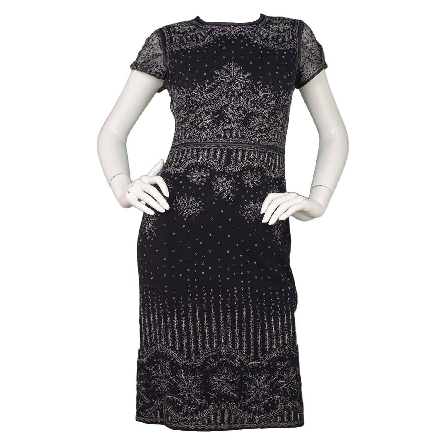 Catherine Deane Navy Lace Dress sz 6