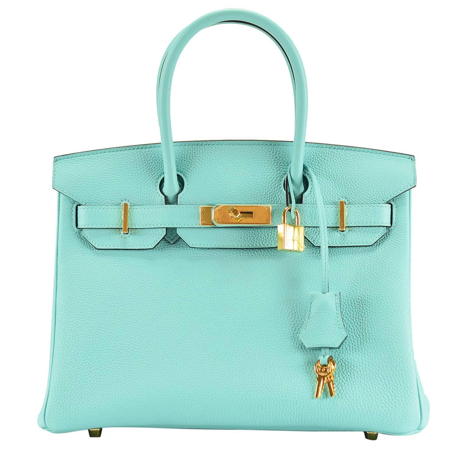 hermes inspired wallet - HERMES Birkin bag 30 Togo Blue Atoll Gold Hardware 2015 For Sale ...