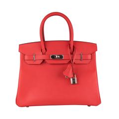 Hermes Handbag Birkin 30 Veau Epsom Rose Jaipur Palladium Hardware 2016.