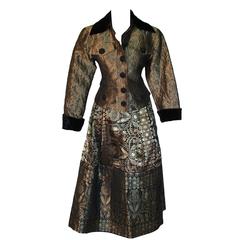 Christian Lacroix Silk Brocade Evening Jacket and Skirt Suit 2pc Byzantine S 