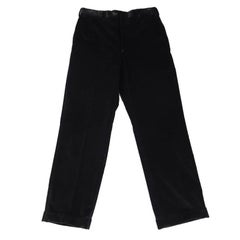 BRIONI Size 32 Black Corduroy Cuffed Hem Dress Pants