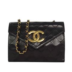 Chanel Retro '88 Black Quilted CC Flap Crossbody Bag GHW