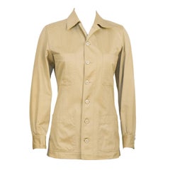 Retro 1990's Yves Saint Laurent YSL Rive Gauche Safari Jacket 