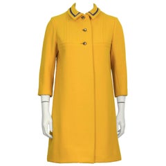 Vintage 1960's Anonymous Marigold Wool Coat