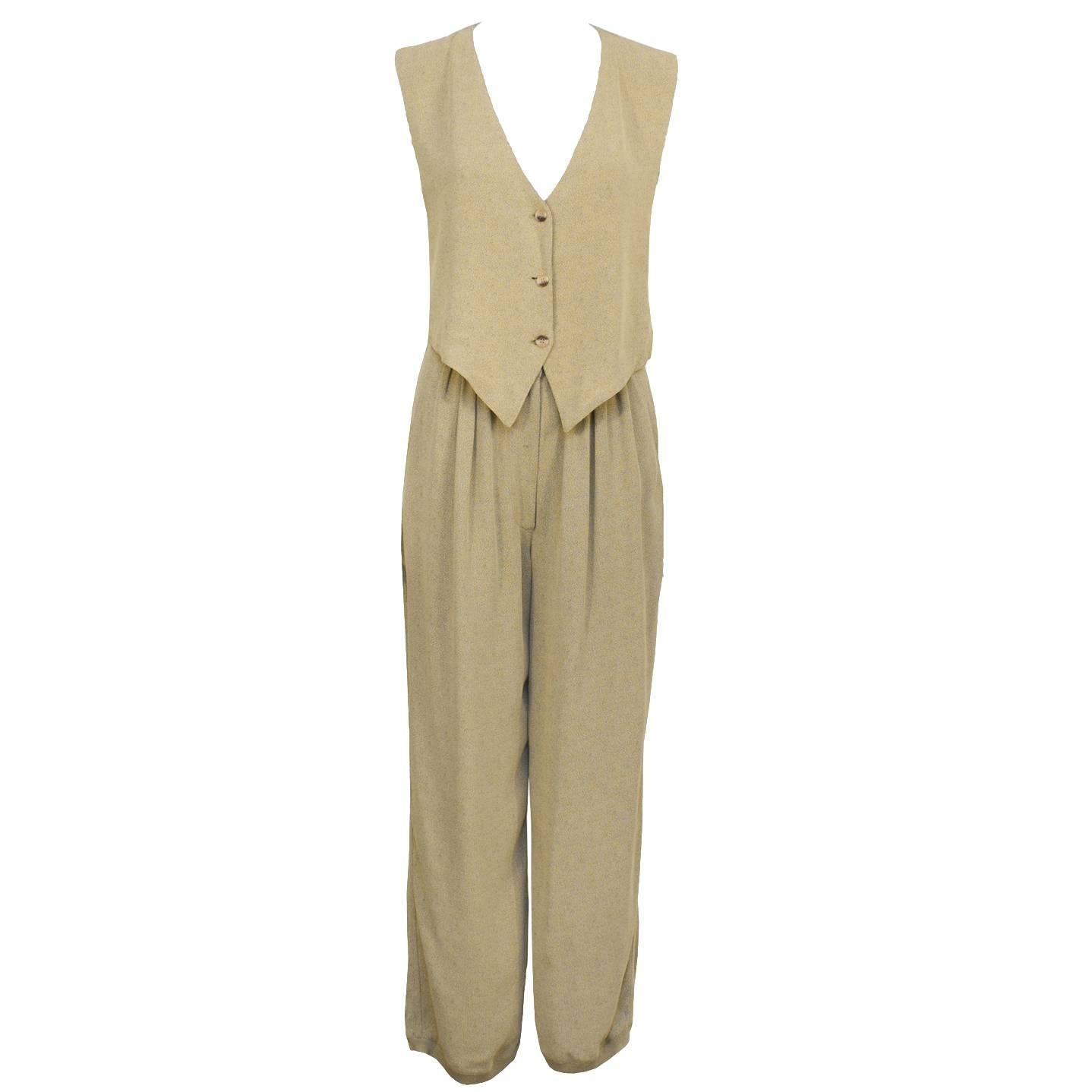 1980
s Giorgio Armani Early Deconstructed Pant Set