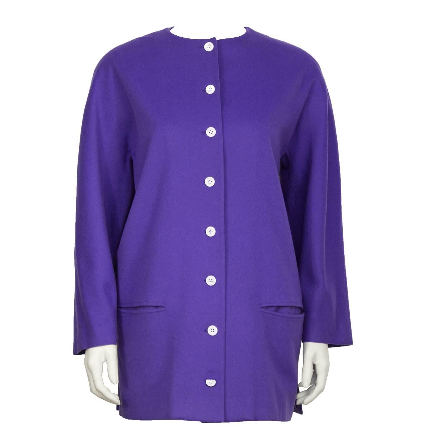 1980's Genny Purple Wool Jacket 
