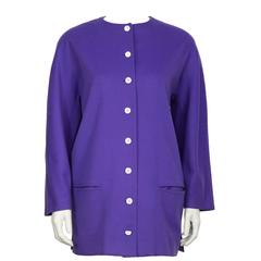 1980's Genny Purple Wool Jacket 3