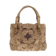 Bottega Veneta Embroidered Cabat Snakeskin Studded Tote