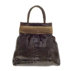 Nancy Gonzalez Top Handle Python Frame Bag