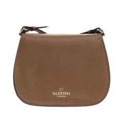 Valentino Band Rockstud Round Messenger Grained Leather