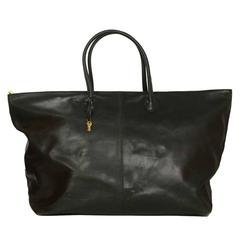 Bottega Veneta Vintage Forest Green Leather XL Weekend Tote Bag