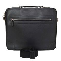 Louis Vuitton Black Taiga Odessa Messenger Laptop Bag SHW rt. $3, 250
