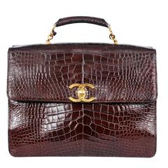 Chanel Brown Crocodile Case