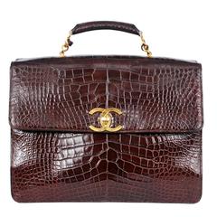 Chanel Brown Crocodile Case 