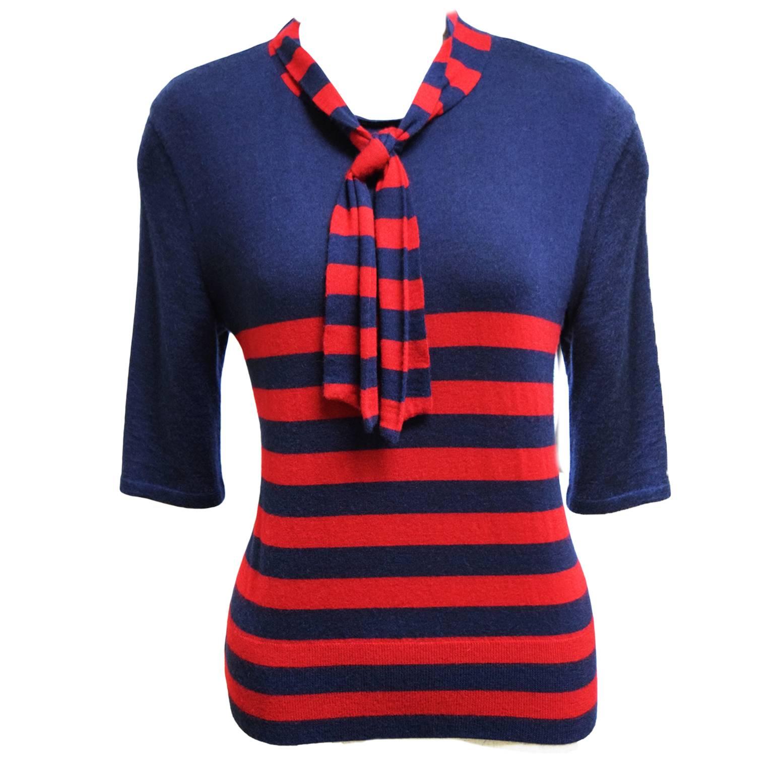 Ralph Lauren Trompe l'oeil Knit Stripe Sweater