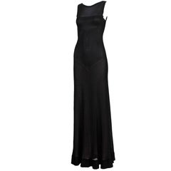 Circa 2005 Azzedine Alaia Black Evening Dress Gown