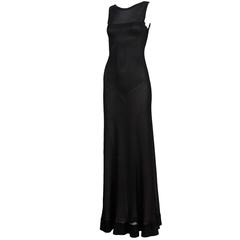 Circa 2005 Azzedine Alaia Black Evening Dress Gown 3