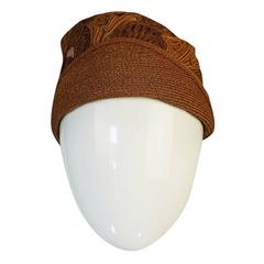 1920s Extensively Detailed Corded Silk Flapper Cloche Hat 9