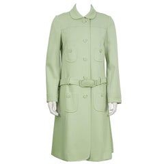 Retro 1960's Holt Renfrew MInt Green Space Age Coat/Dress 