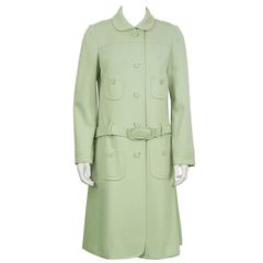 1960's Holt Renfrew MInt Green Space Age Coat/Dress 2