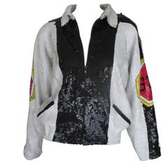 Vintage 'Lillie Rubin' sequined bomber jacket 