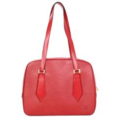 Louis Vuitton Vintage '98 Red Epi Voltaire Tote Bag GHW