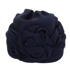 Gucci Navy Knotted Silk Turban sz M rt. $960