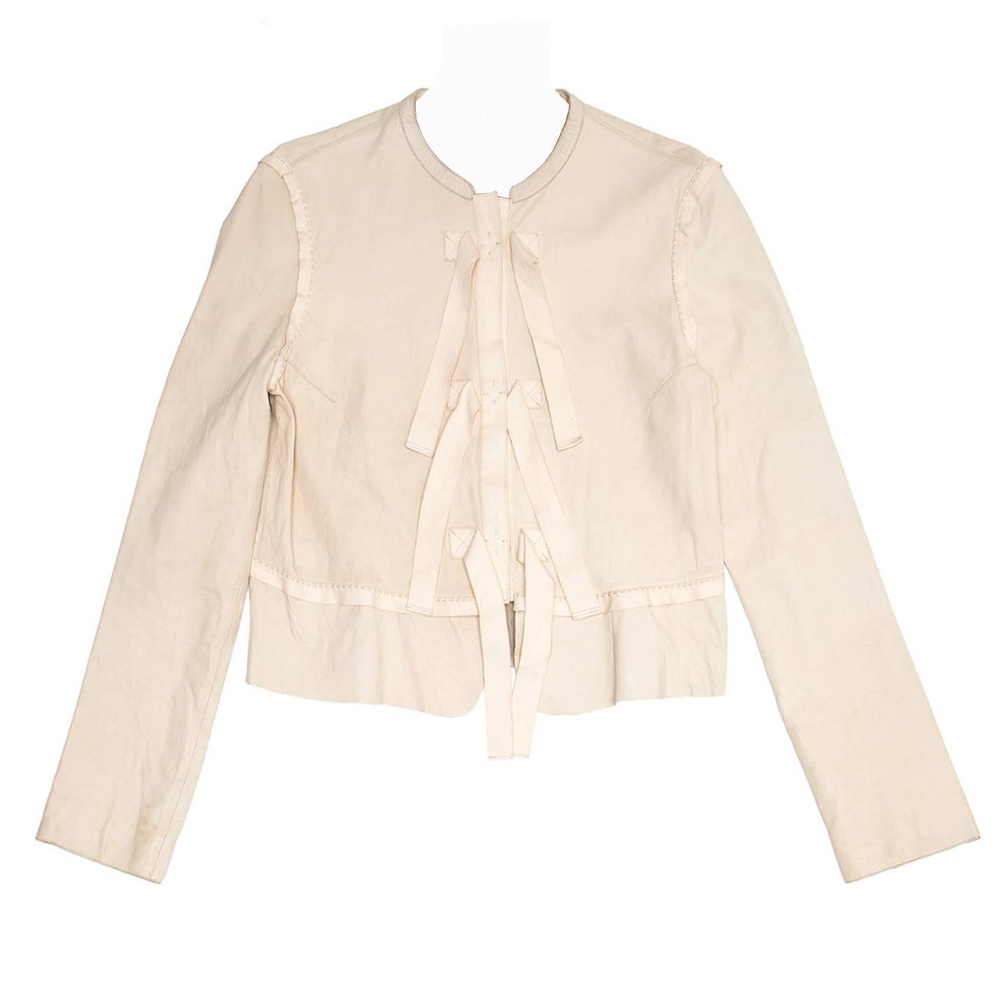 Chloe' Dusty Pink Leather Jacket For Sale at 1stdibs
