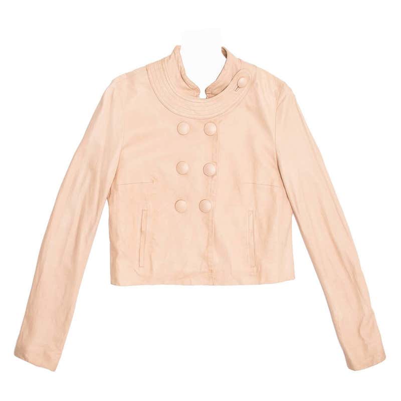 Chloe' Pale Pink Leather Jacket For Sale at 1stDibs | pale pink jackets