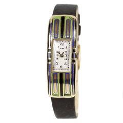 RIMA Art Deco Enamel and 14K Watch