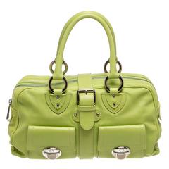 Marc Jacobs Lime Green Leather Venetia Satchel Handbag