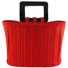 Yves Saint Laurent YSL Vintage Red Passementerie Handbag