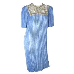 Mary McFadden Pleated Dress with Beading 11