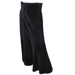 1988 Comme des Garcons Black Velvet Skirt