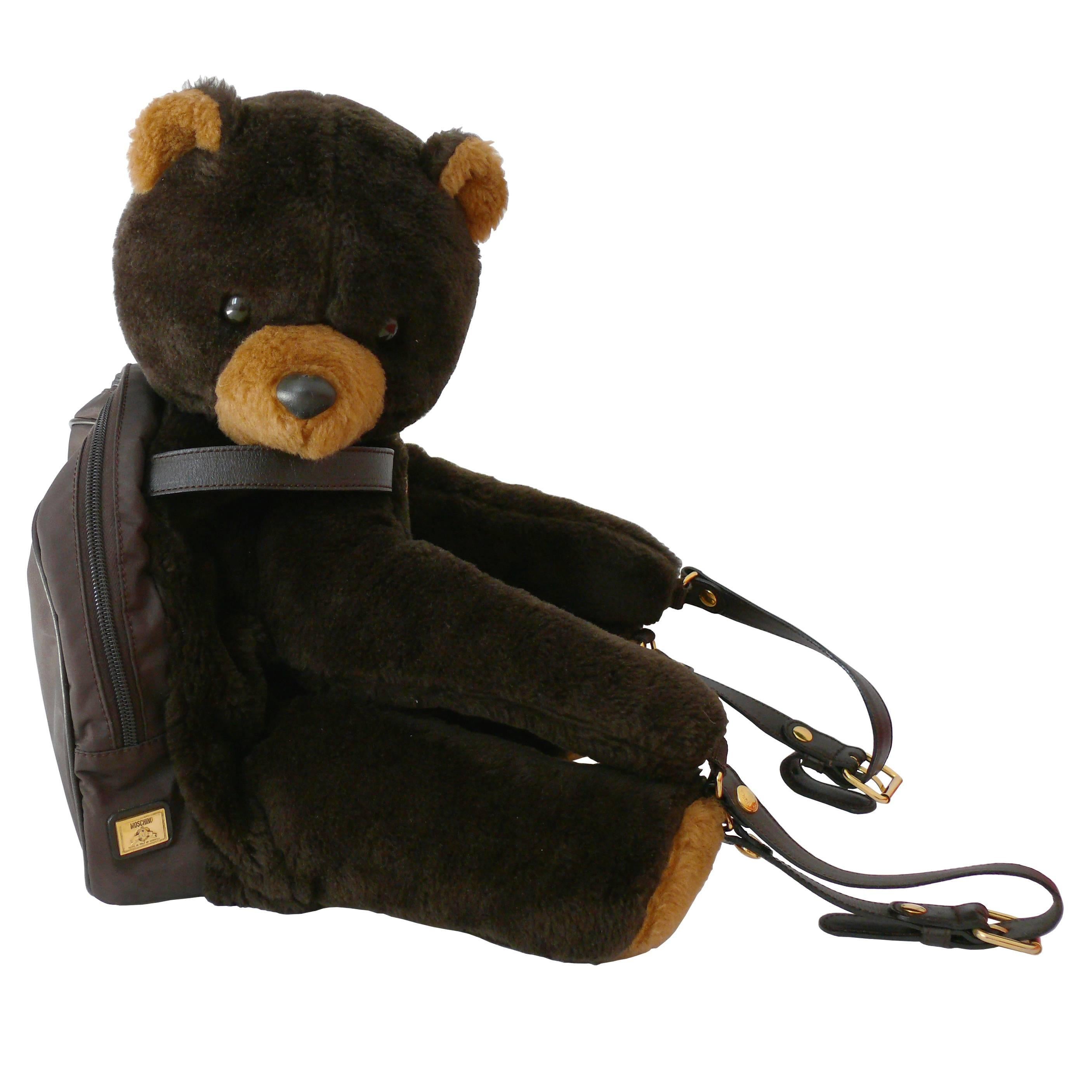 Moschino by Redwall Vintage 1990s Uber Rare Teddy Bear Backpack