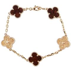 Van Cleef & Arpels Bracelet Alhambra Collection 18k Rose Gold Bois D'amourette 3