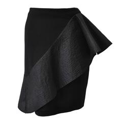 Inspired Gianfranco Ferre Origami Asymmetric Ruffle Peplum Pencil Skirt