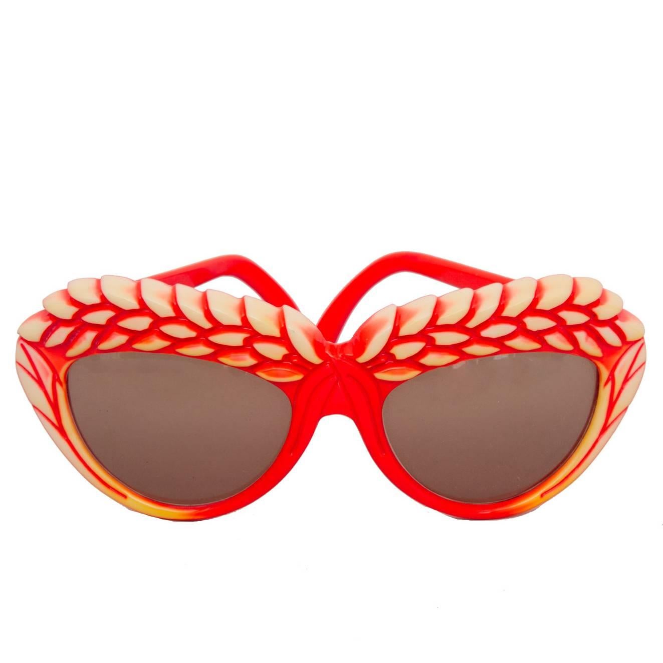 A Pair of 1980s Red Isabel Canovas Sunglasses For Sale