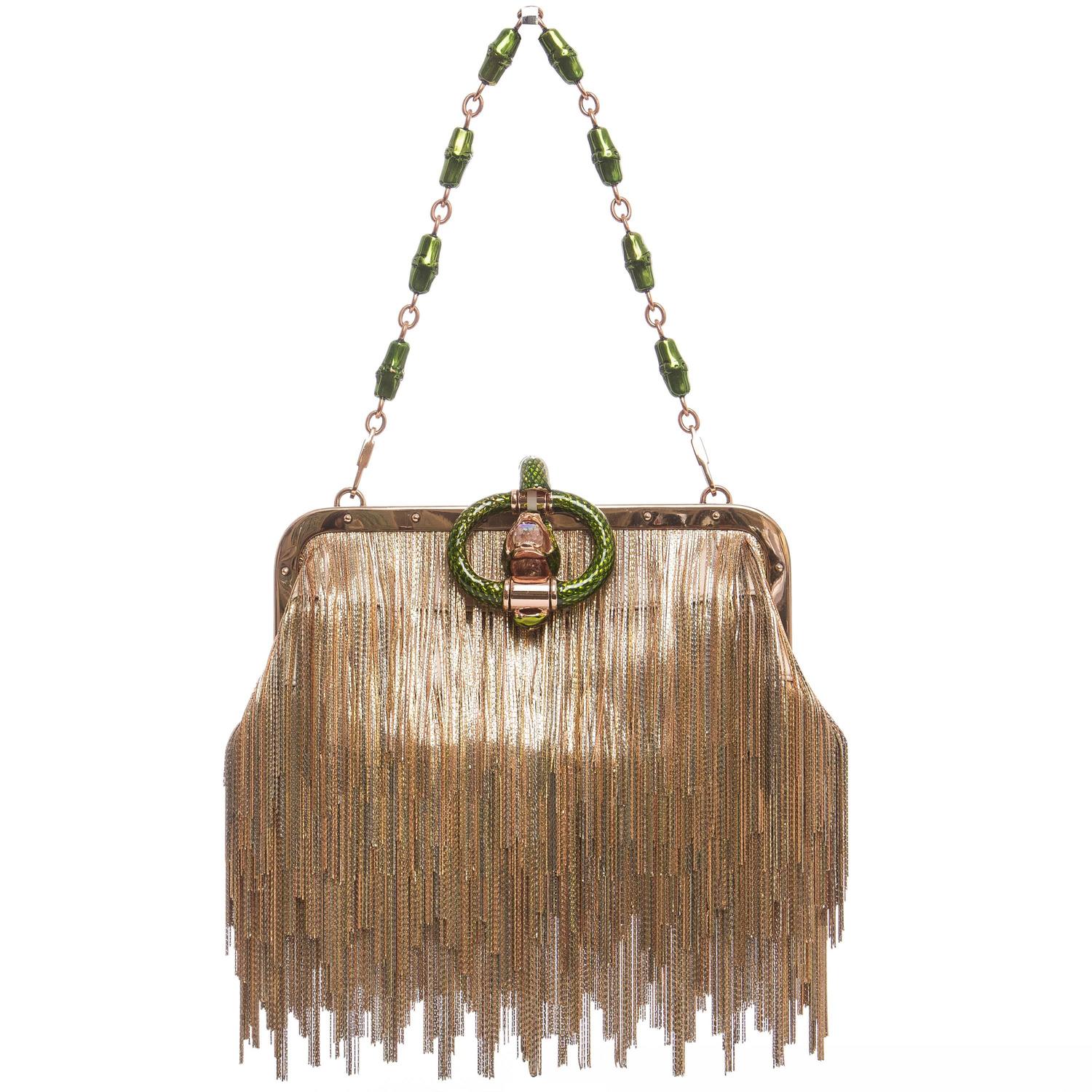 gold fringe bag