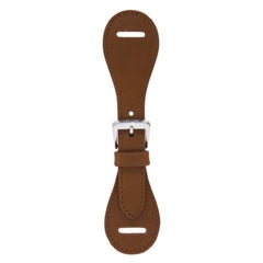 Circa 2000 Asprey Brown Leather Belt Buckle 