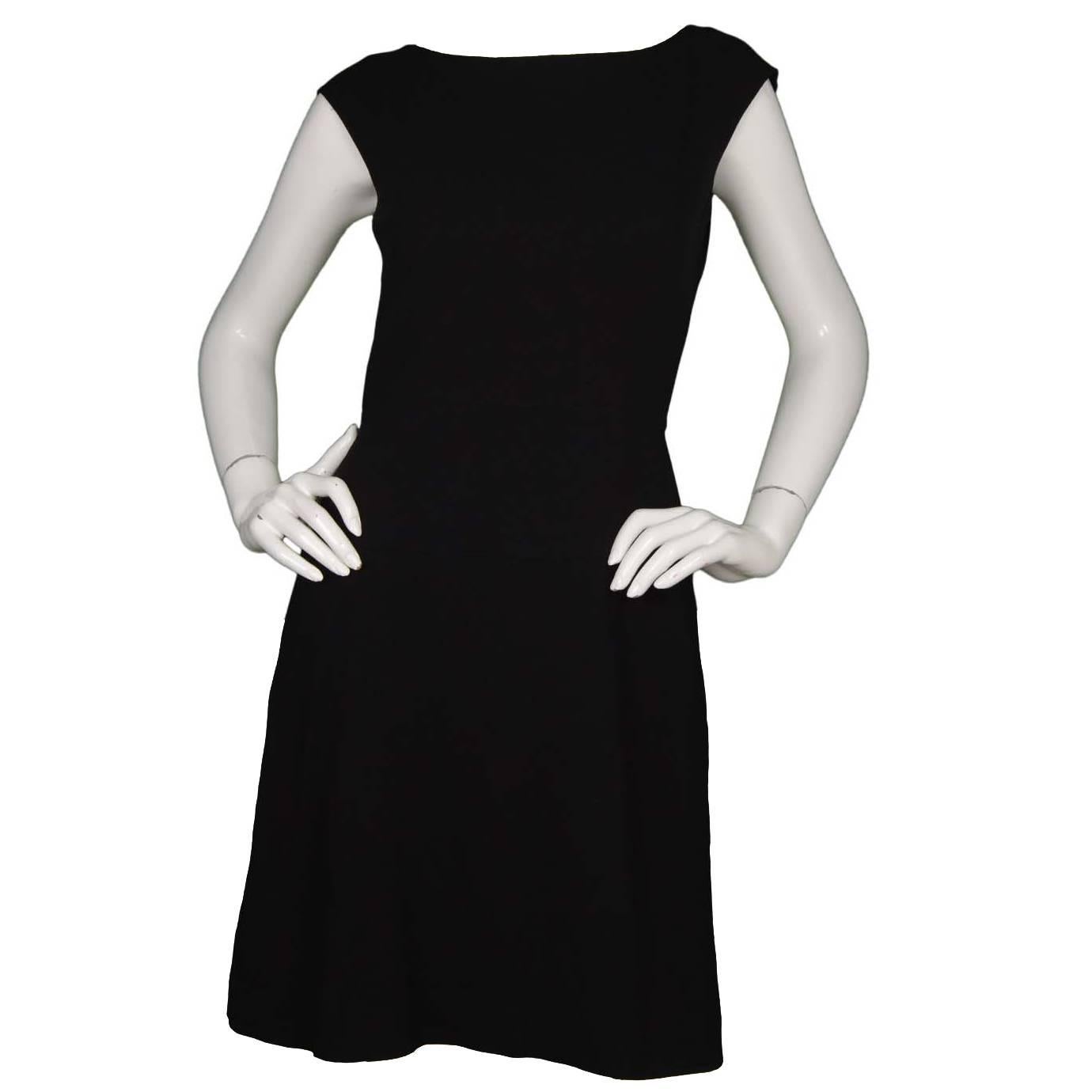 Prada Black Sleeveless A-Line Dress sz 38