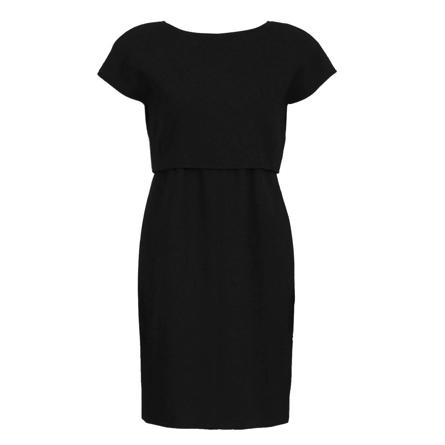 1990
s Oscar de la Renta Black Cocktail Dress