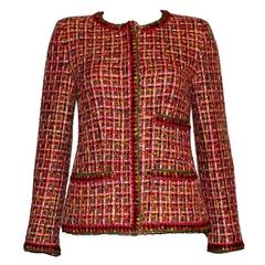 Wunderschöne Chanel Chunky Lesage Tweed Maison Lesage Crochet Knit Jacket