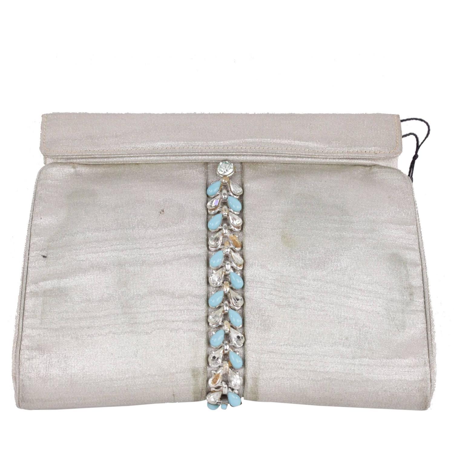 gucci silver clutch bag