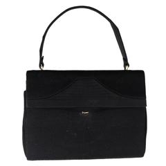 GUCCI VINTAGE Black Fabric HANDBAG Evening Bag PURSE