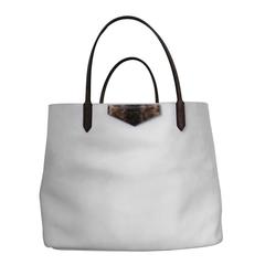 Used Givenchy Antigona White Leather Shopping Bag