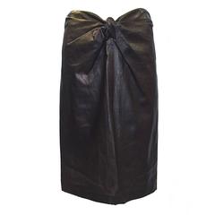 Yves Saint Laurent Vintage 90's lambskin leather skirt, Sz. S