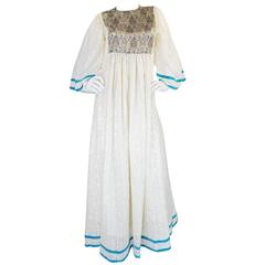 c1968-1970 Embroidered Thea Porter Silk Caftan 'Faye' Dress 11
