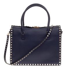 Valentino Rockstud Convertible Top Handle Leather