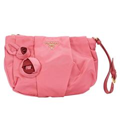 Pink Prada Satin Wristlet